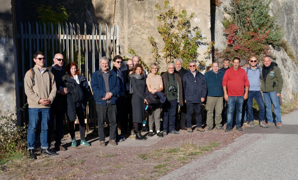Gaëlle Frontoni, Vice-Présidente du Département des Alpes-Maritimes et les membres du Conseil Scientifique au fort de la Reynardière, Valdeblore