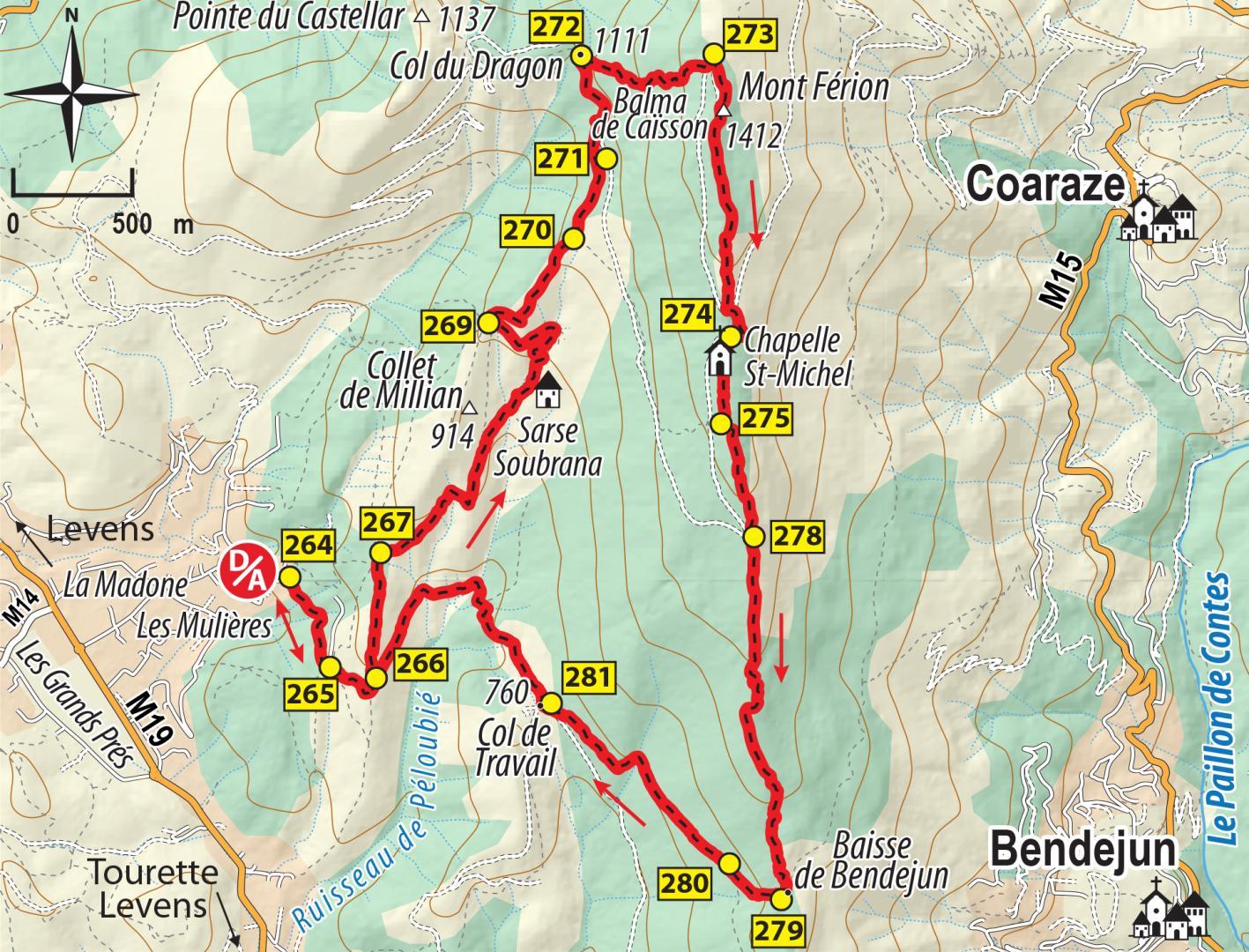 Carte Crete du Férion