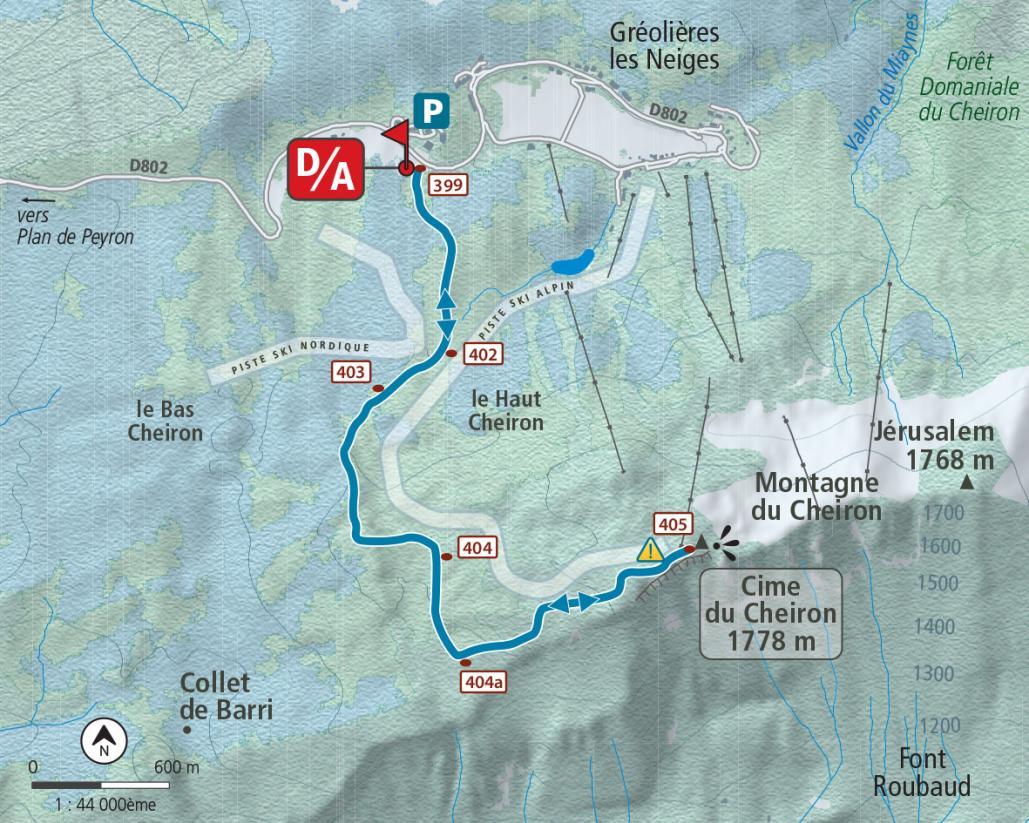 Carte Cime du Cheiron - Agrandir l'image, fenêtre modale