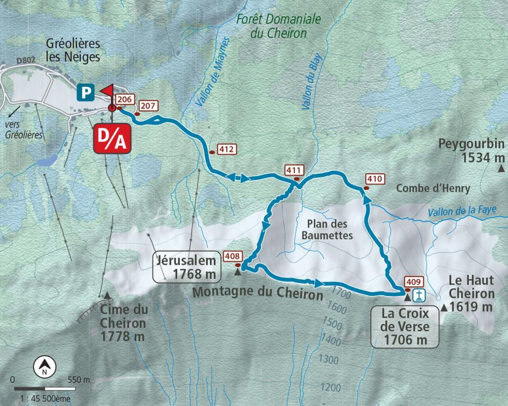Carte Traversée Jerusalem Croix de Verse - Agrandir l'image, fenêtre modale