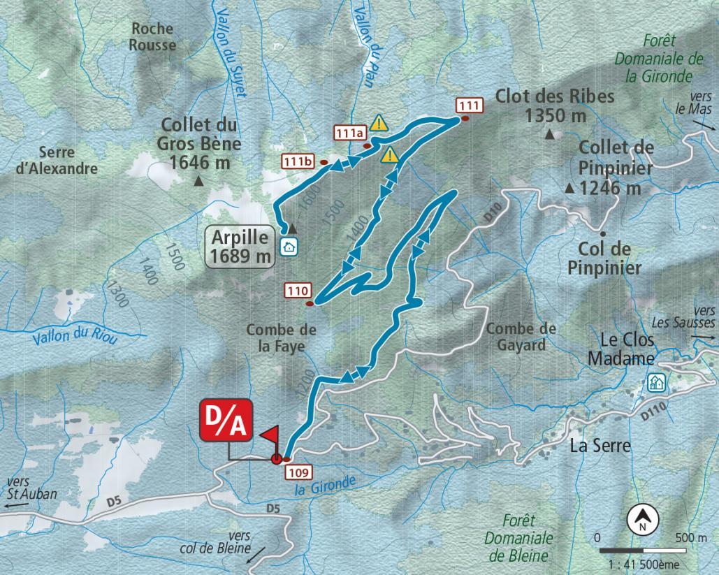 Carte Sommet de l'Arpille - Agrandir l'image, fenêtre modale