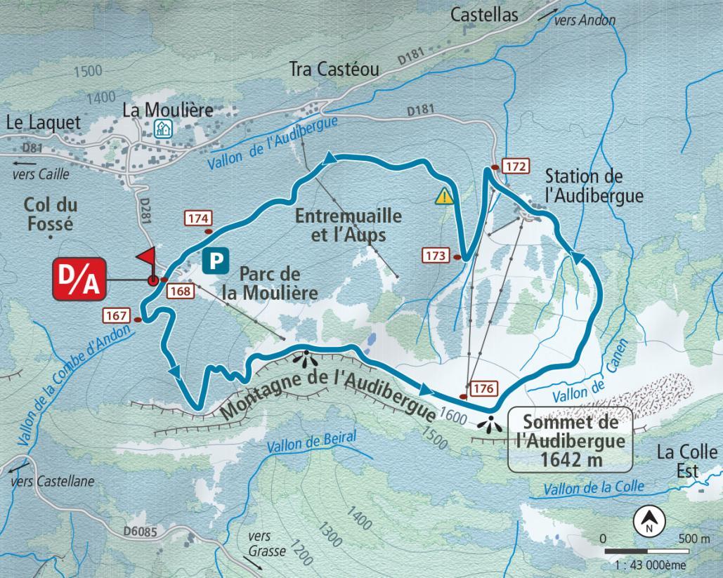 Carte Sommet de l'Audibergue - Agrandir l'image, fenêtre modale