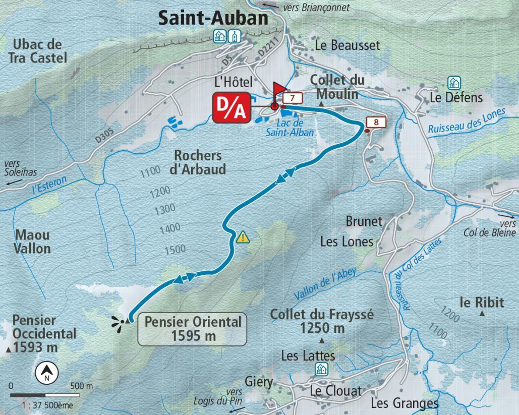 Carte Crêtes du Pensier - Agrandir l'image, fenêtre modale