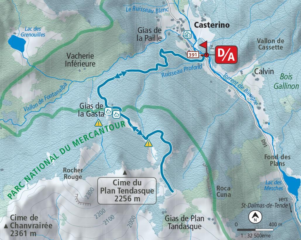 Carte Plan Tendasque - Agrandir l'image, fenêtre modale