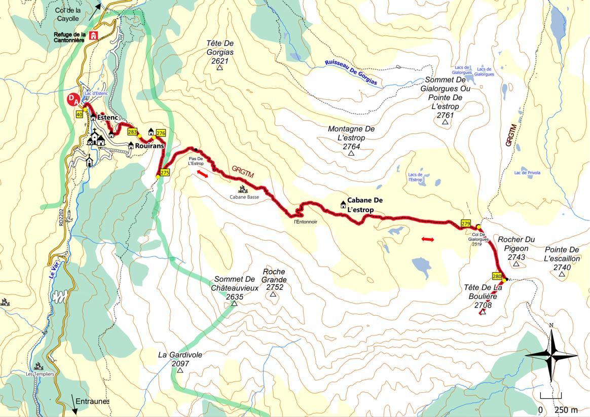 Carte Tête de la Bouliere - Agrandir l'image, fenêtre modale