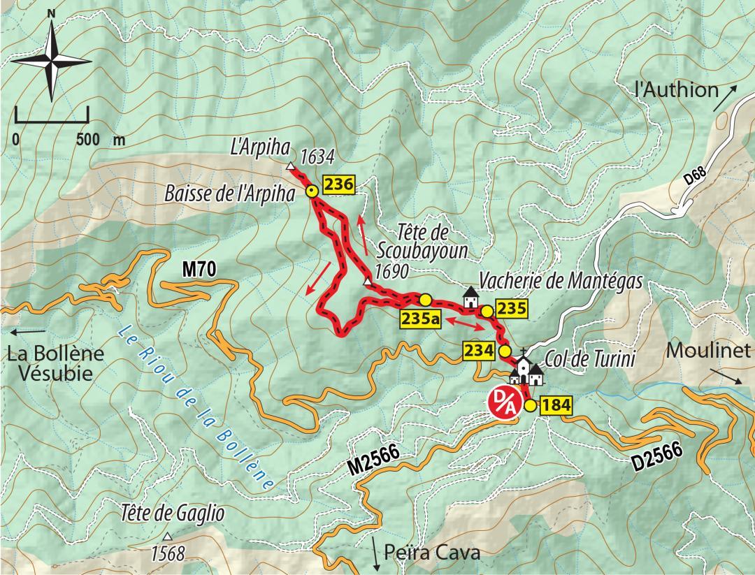 Carte Crêtes de l'Arpiha - Agrandir l'image, fenêtre modale