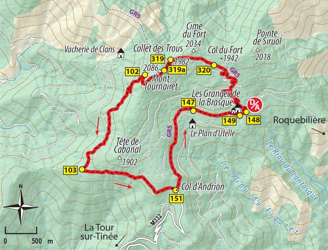 Carte Circuit du Tournairet - Agrandir l'image, fenêtre modale