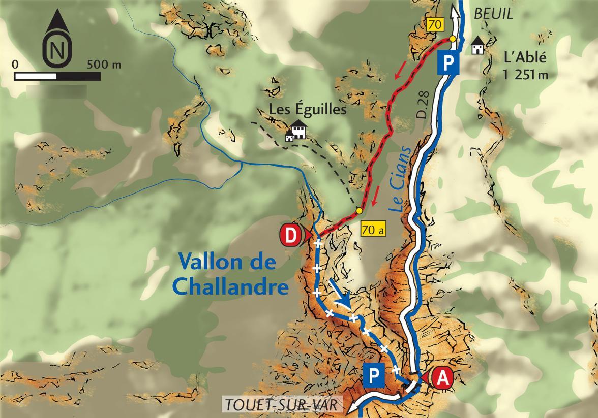 Carte Challandre - Agrandir l'image, fenêtre modale