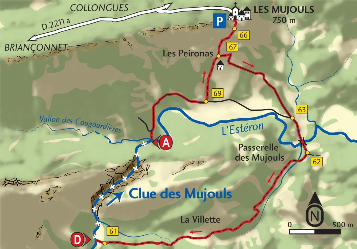Carte des Mujouls - Agrandir l'image, fenêtre modale