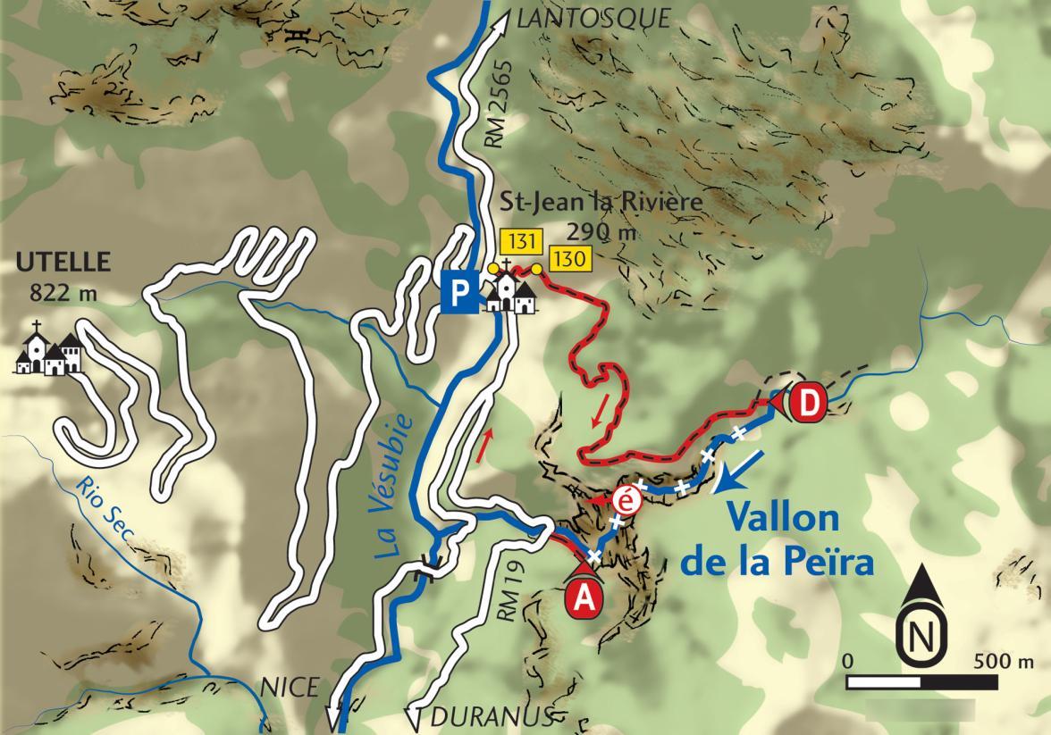 Carte Vallon de la Peïra - Agrandir l'image, fenêtre modale