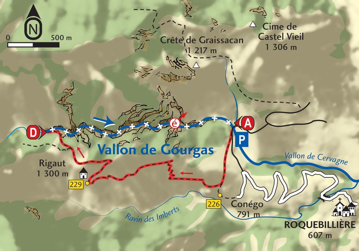 Carte Gourgas - Agrandir l'image, fenêtre modale