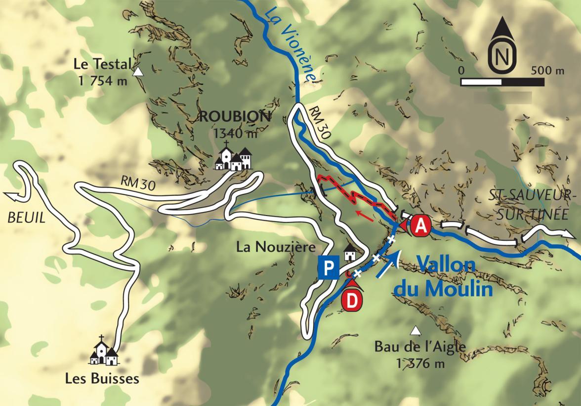 Carte Roubion - Agrandir l'image, fenêtre modale