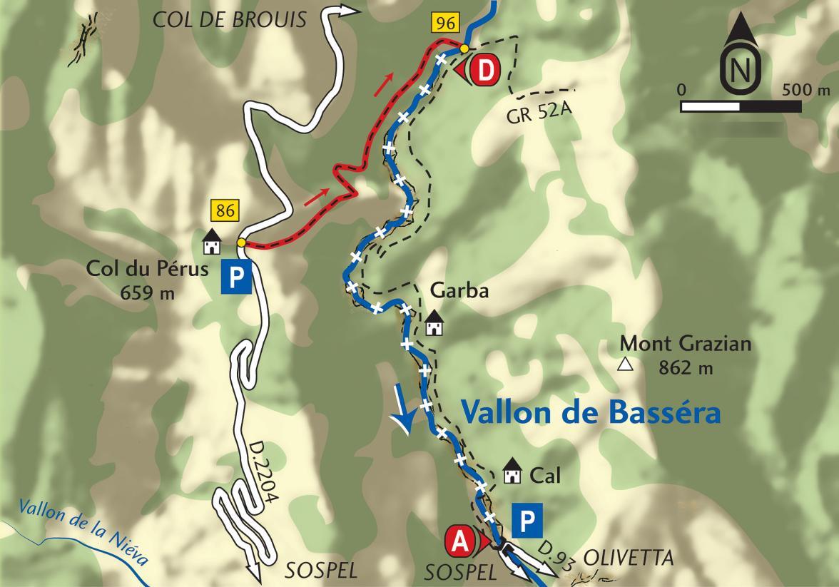 Carte Vallon de Basséra - Agrandir l'image, fenêtre modale