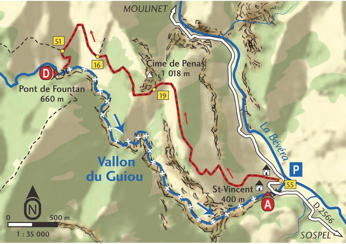 Carte Vallon du Guiou - Agrandir l'image, fenêtre modale