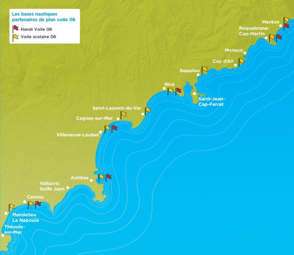 Les clubs et bases nautiques conventionnés - Enlarge image, modal window