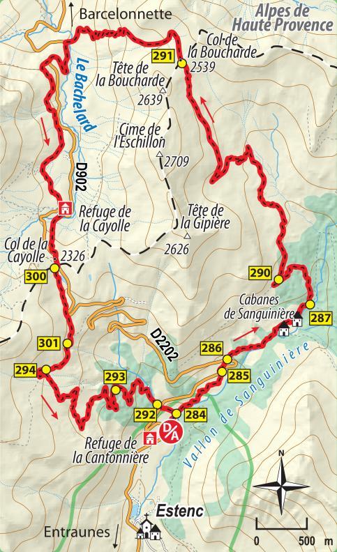 Carte Col Boucharde - Agrandir l'image, fenêtre modale